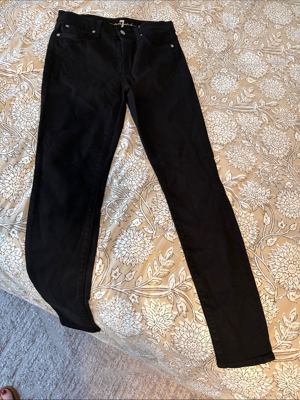 7 For All Mankind Women’s Black Skinny Jeans